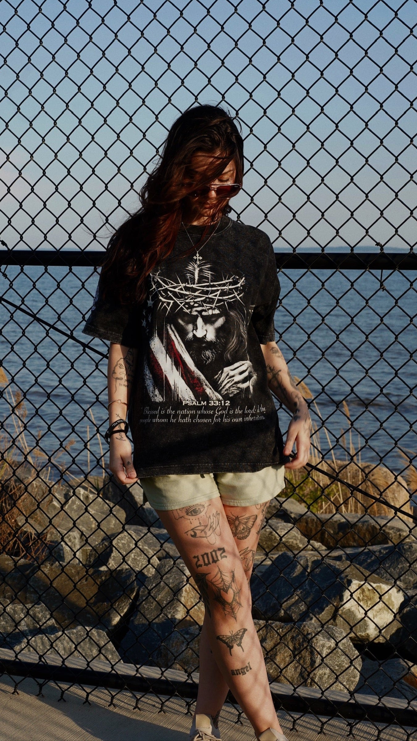 ONE NATION UNDER GOD "VINTAGE" OVERSIZED TEE